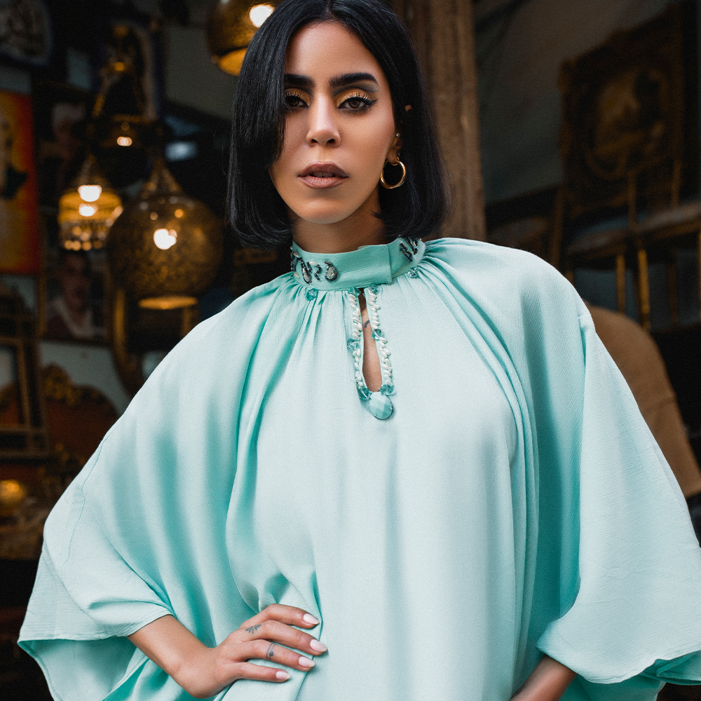 عباية كريب شيفون